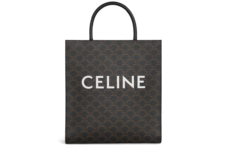 CELINE Canvas With Leather Tote Bag, Shopping Bag, Shoulder Bag, Crossbody Bag, Handbag Medium Size Unisex Black