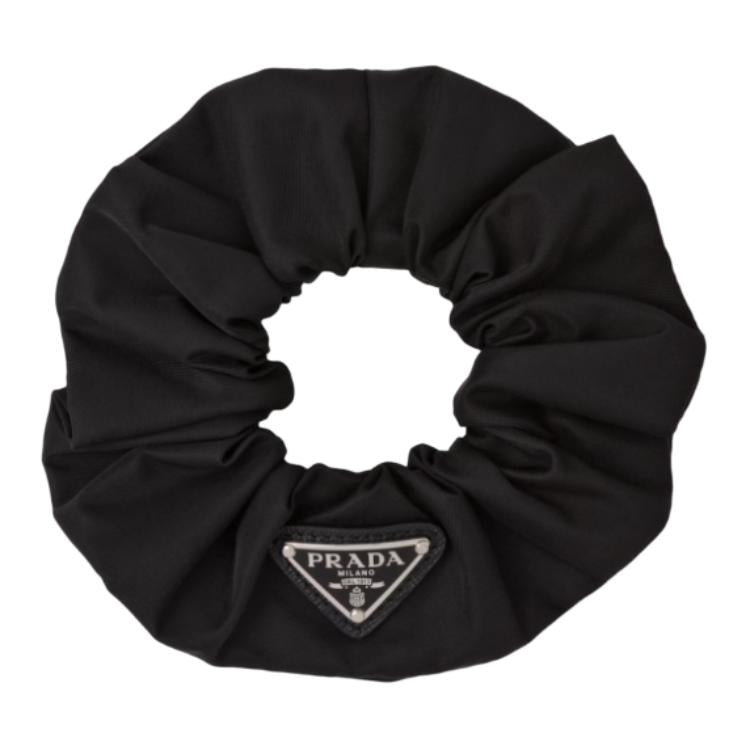 PRADA Recycled Nylon Hair Ties Women's Black