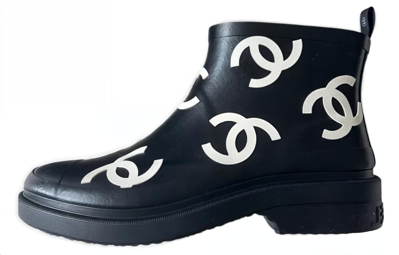 CHANEL Ankle Boots Women's Black