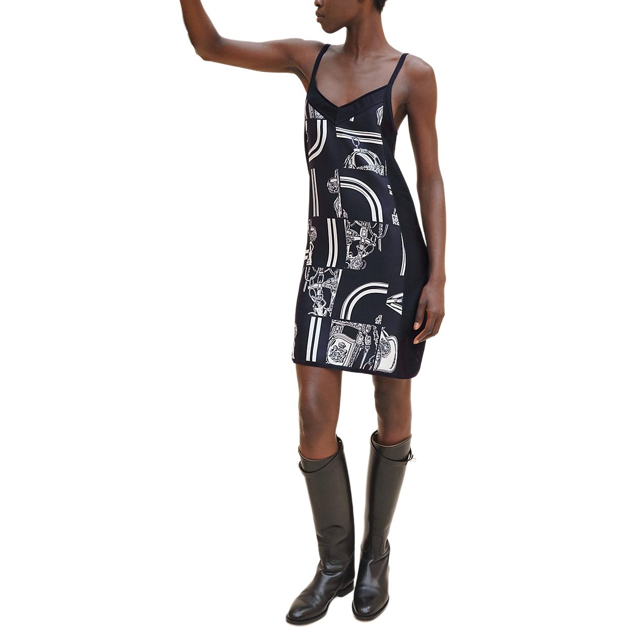 HERMES SS24 Slip Dresses Women's Black