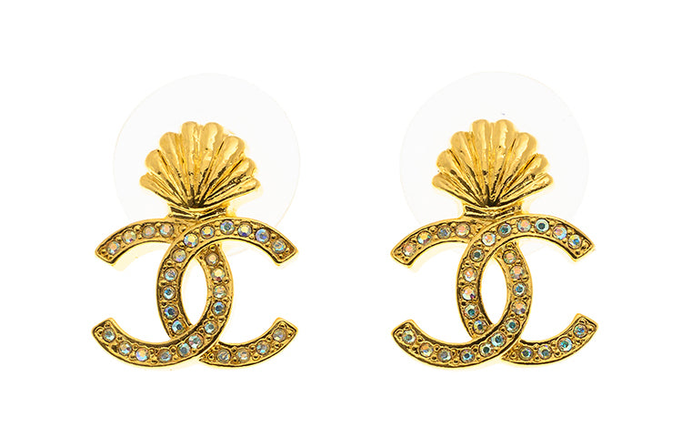 CHANEL Earrings Women's Gold