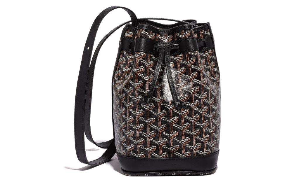 GOYARD Petit Flot Canvas With Leather Bucket Bag, Shoulder Bag Women's
