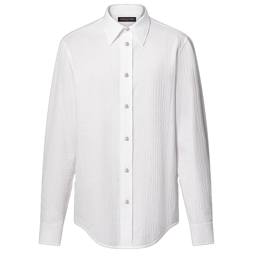 LOUIS VUITTON Monogram Jacquard Long-Sleeved Cotton Shirt