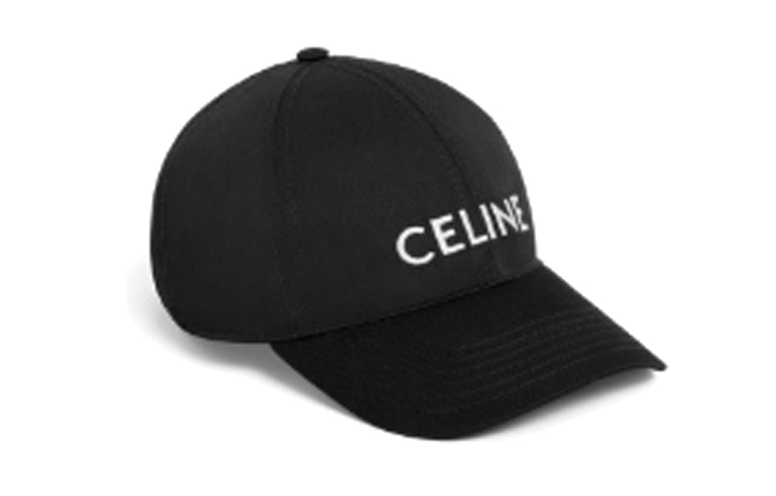 CELINE Cotton Polyester Baseball Caps Unisex Black