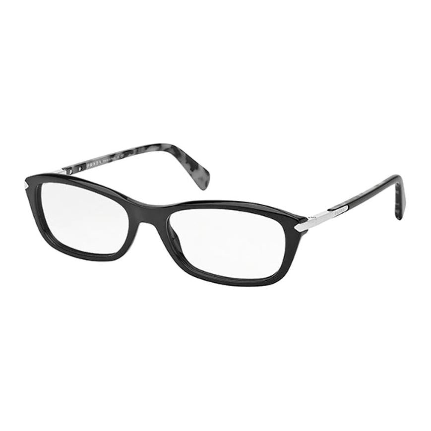 PRADA Plastic Square Eyeglass Frames Women's Black