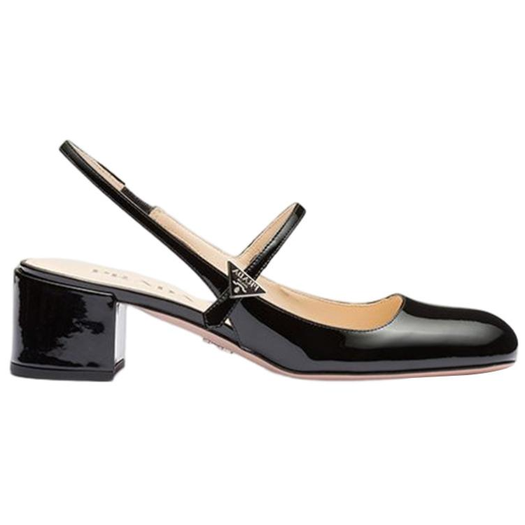 PRADA Chunky Heel High Heels 4.5cm Women's Black