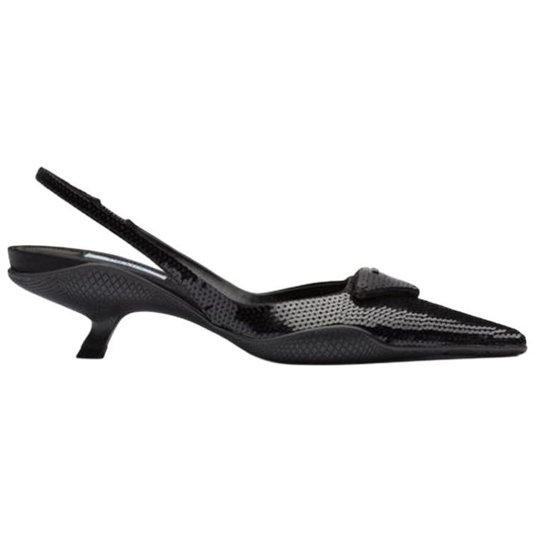 PRADA Irregular Heel High Heels Women's Black