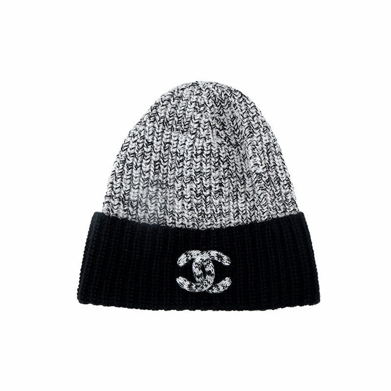 CHANEL Cashmere Beanies Women's Gray