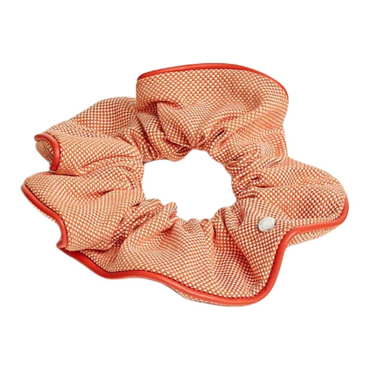 HERMES Cotton Hair Ties Women's Orange