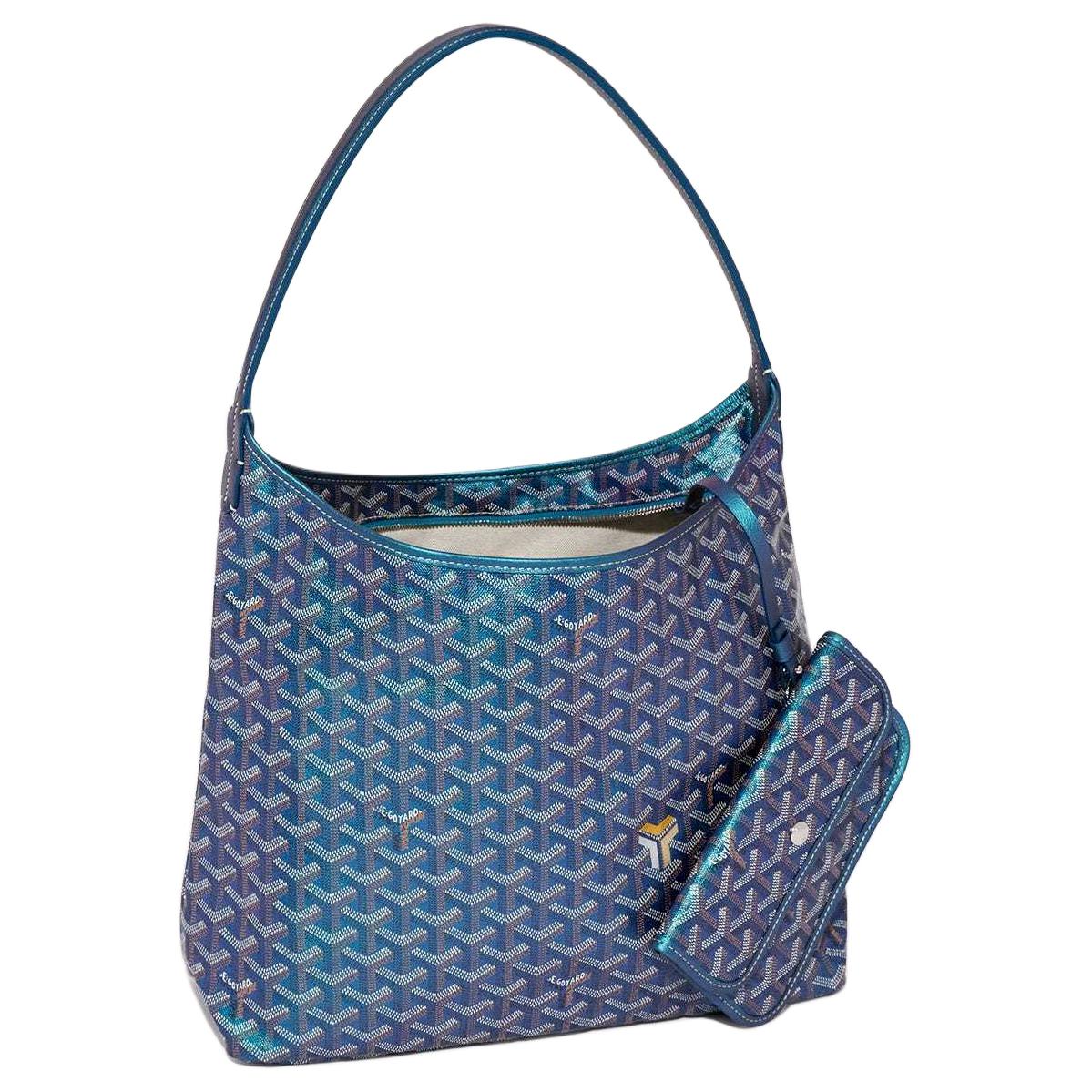 GOYARD Bohème Hobo Canvas With Calfskin Hobo Bag Handbag Shoulder Bag Women's Pearl Blue