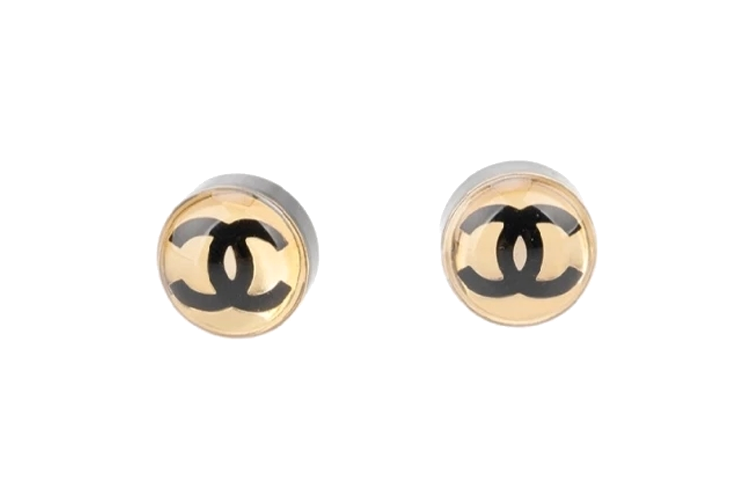 CHANEL Stud Earrings Women's Gold