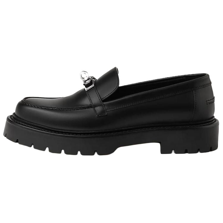 HERMES Icone Loafers 3cm Women's Black