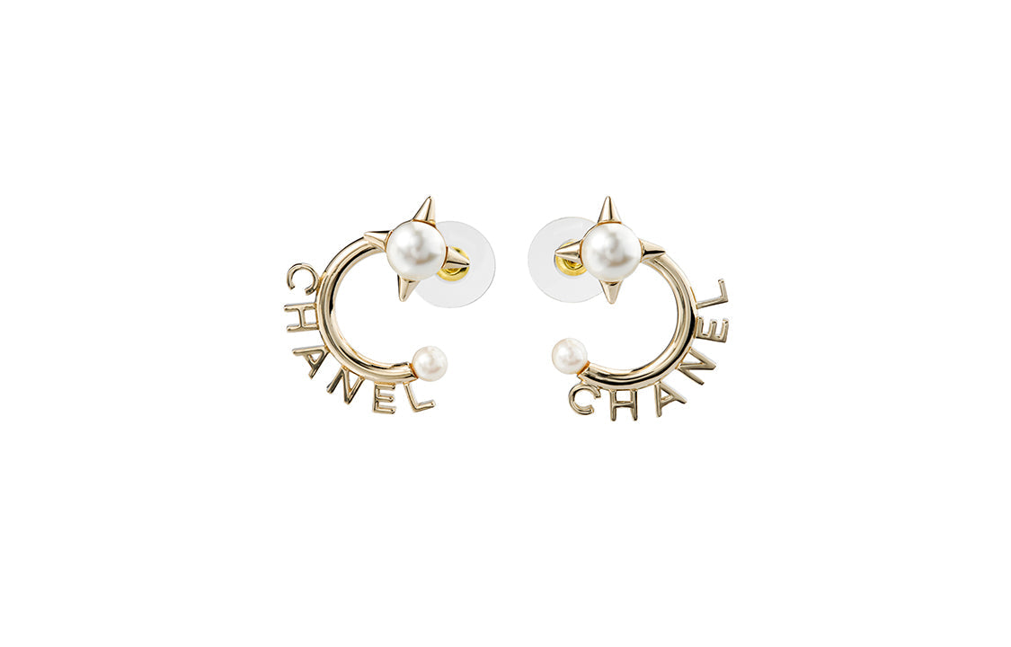 CHANEL Earrings Women's Gold
