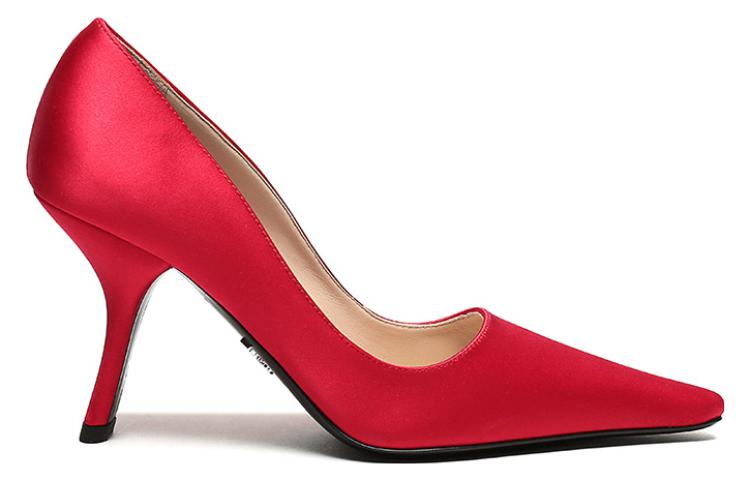 PRADA Satin Pumps 'Fiery Red' Women's