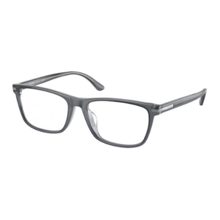 PRADA Subject To Official Website Square Eyeglass Frames Men's Smoky Crystal Silver
