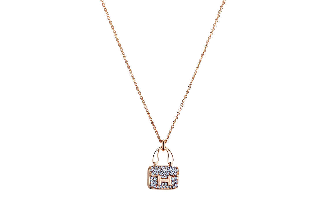 HERMES Amulette 18K Rose Gold Necklaces Unisex