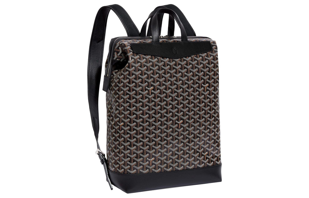 GOYARD Cisalpin Canvas Leather Backpack Unisex Black