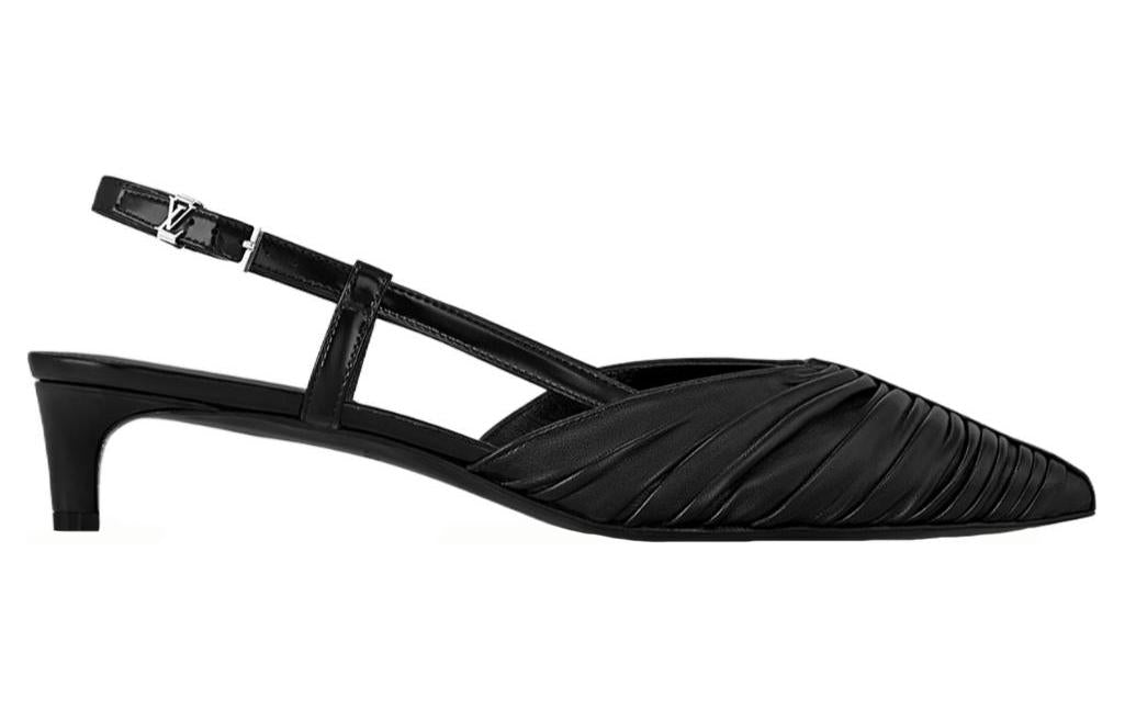 LOUIS VUITTON Allure Slim Heel High Heels 3.5cm Women's Black