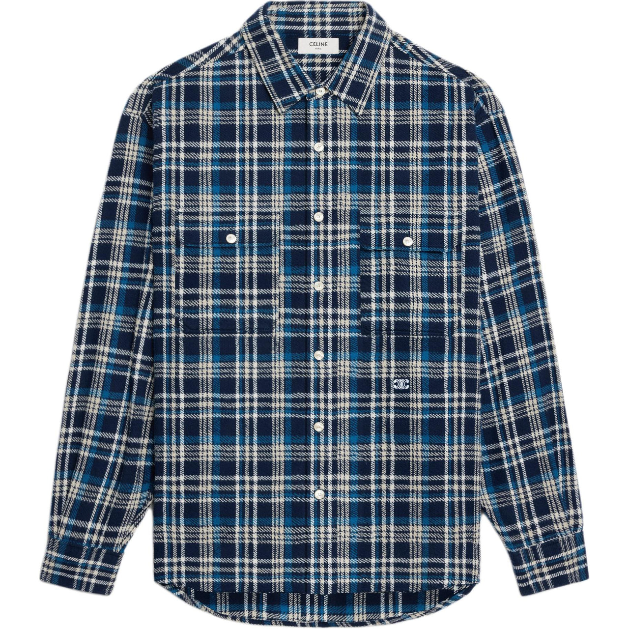 CELINE Loose Lumberjack Shirt In Check Cotton