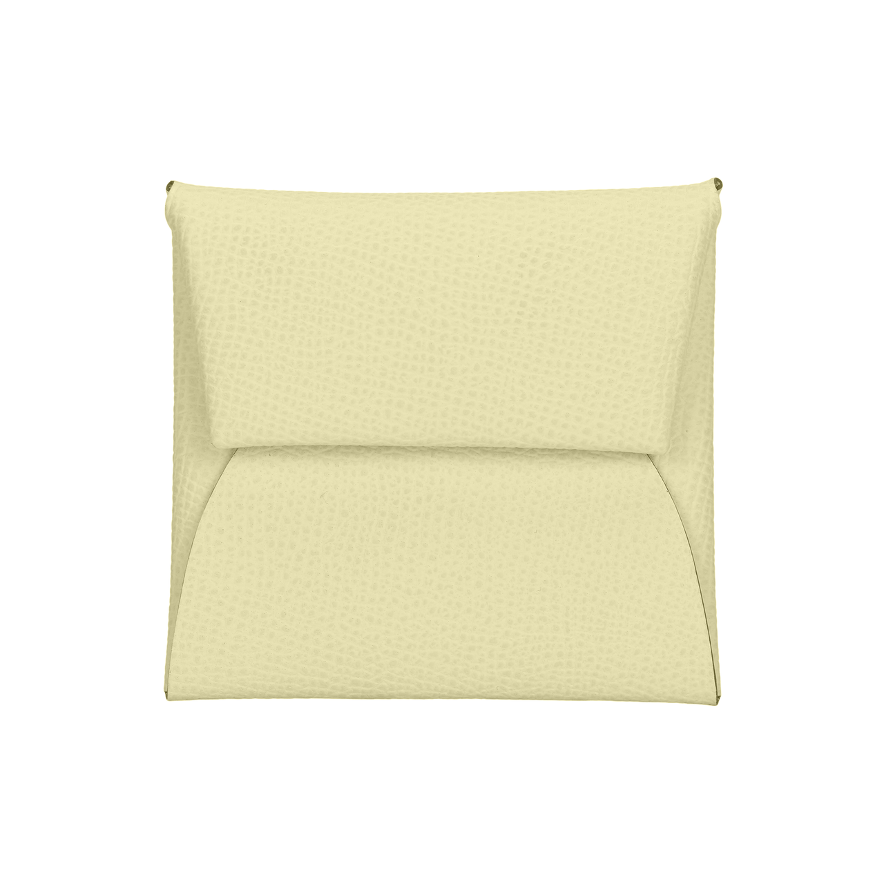 HERMES Bastia Epsom Calfskin Coin Purses Wallets Women's Milton Yellow