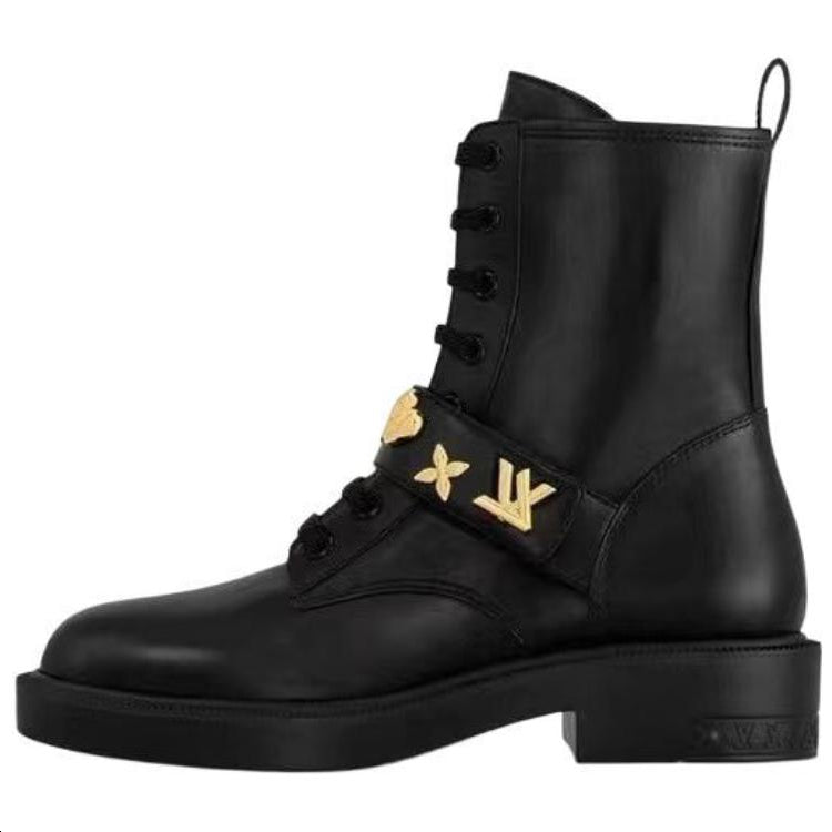 LOUIS VUITTON Ankle Boots Women's Black