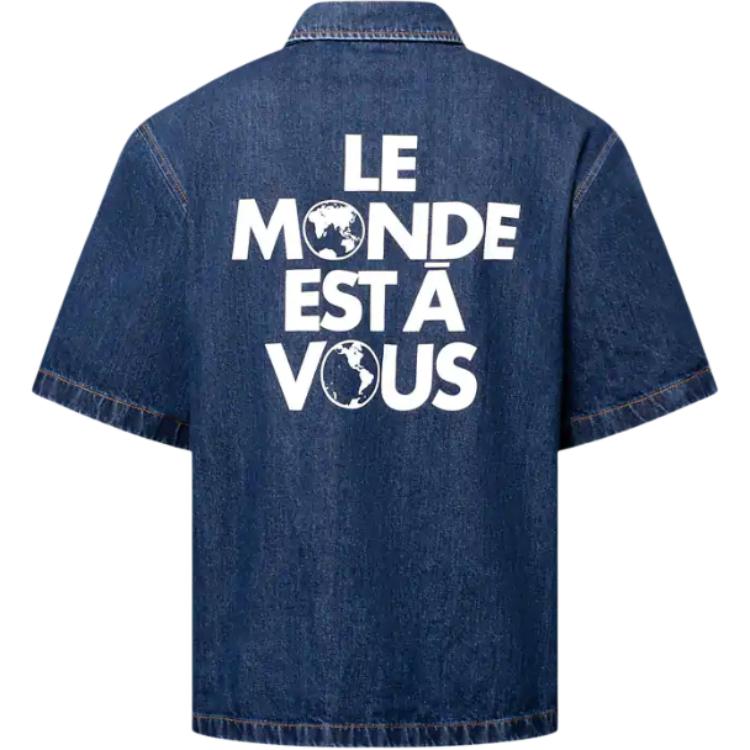 LOUIS VUITTON Signature Denim Short-Sleeved Shirt