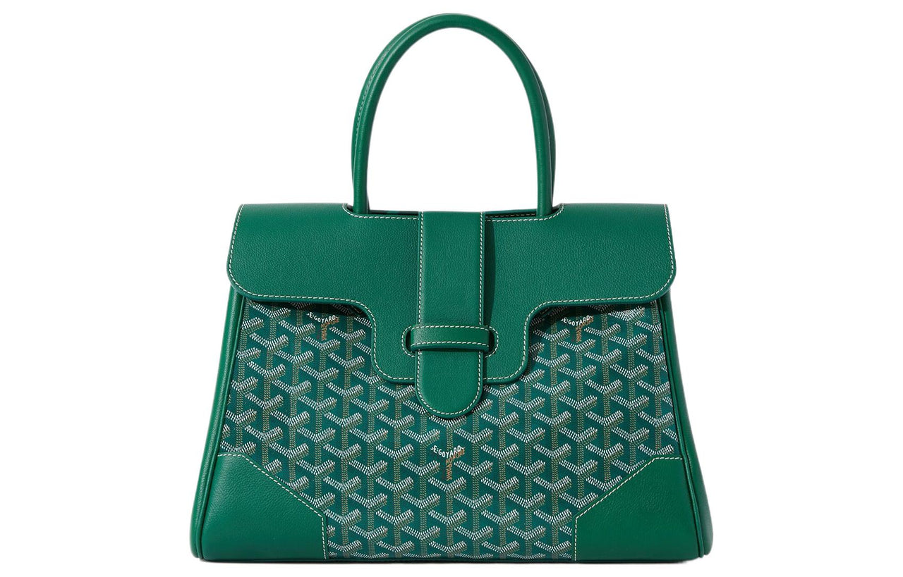 GOYARD Saigon Canvas With Leather Saigon Tote Handbag, Shoulder Bag Large Size Unisex Green