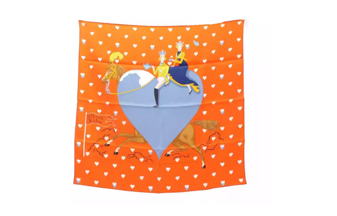 HERMES 1990 2000s Tea Time Scarf