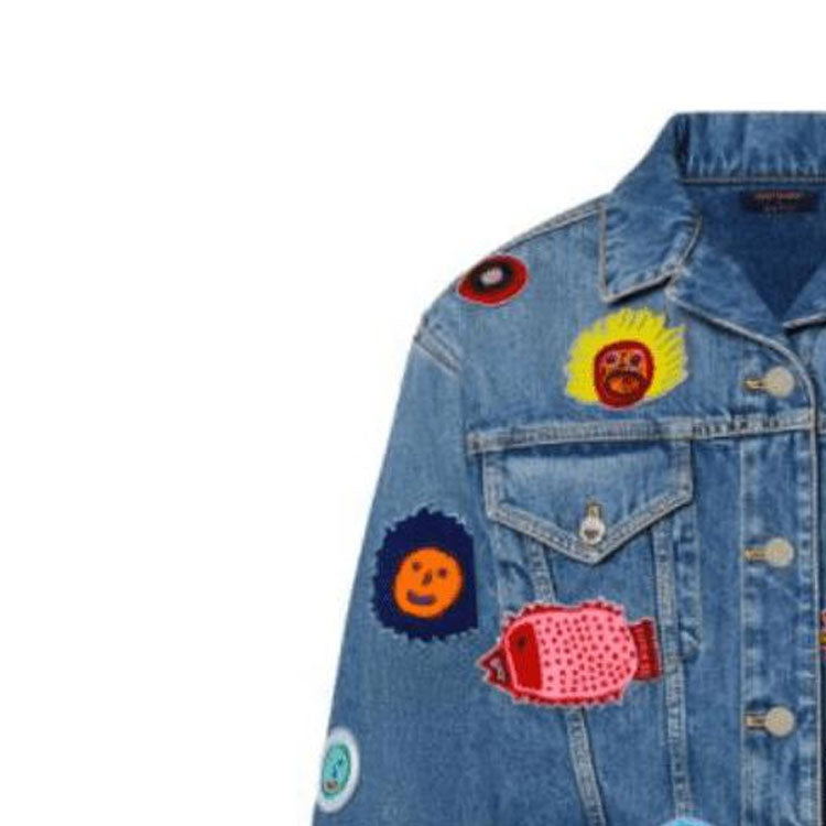 LOUIS VUITTON x Yayoi Kusama Louis Vuitton X Yayoi Kusama Cropped Coat Women's Blue