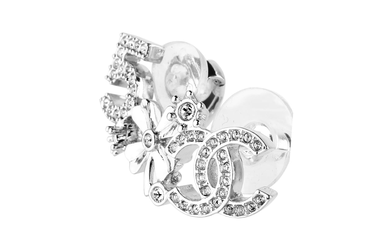 CHANEL Crystal Earrings Women's