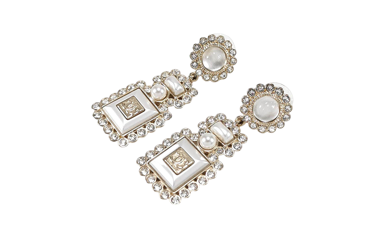 CHANEL Earrings Women's Gold