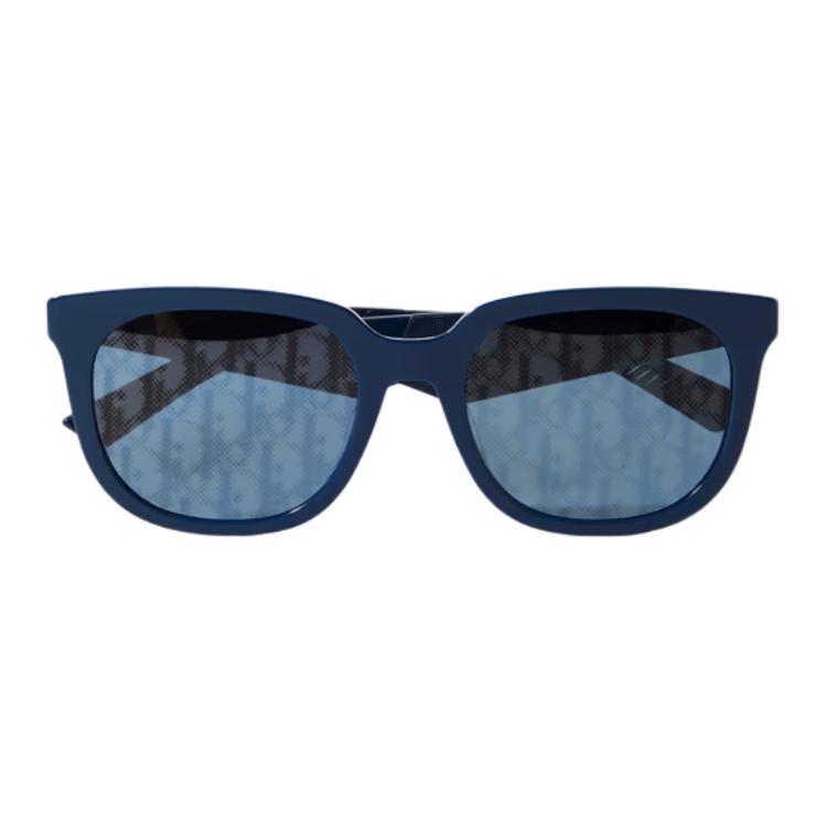 DIOR Acetate Oval Sunglasses Unisex Blue
