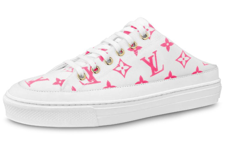 LOUIS VUITTON Stellar Closed Toe Slippers Women's Red White