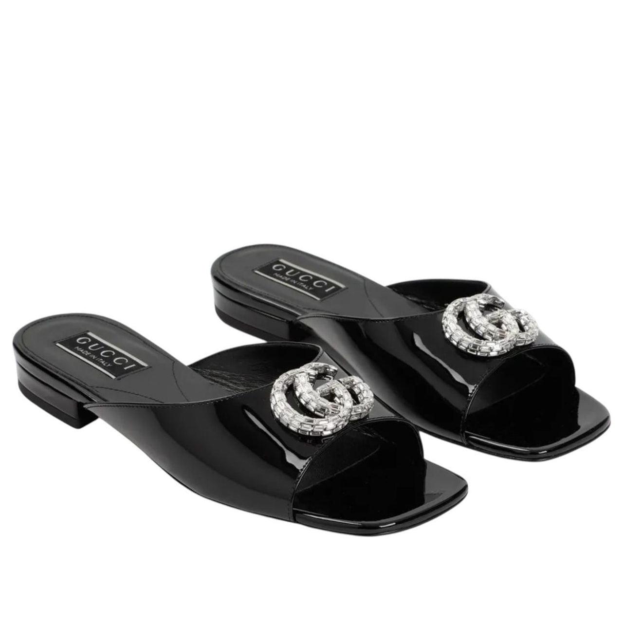 (WMNS) Gucci GG Slides 'Black Patent Leather' 771586-BNC00-1000