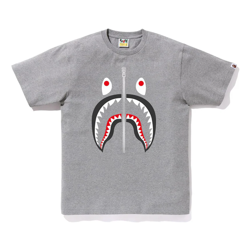 A Bathing Ape Shark T-Shirt 'Grey' 001TEK301003MGRA