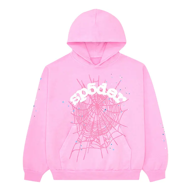 Sp5der OG Web Hoodie 'Pink' SP5-PINKOG-HD