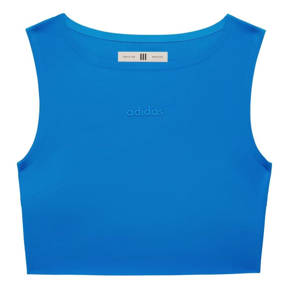 (WMNS) adidas Fear of God Athletics Cropped Tank 'Blue Rush' IV9292