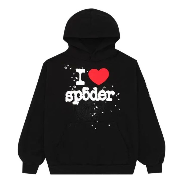 SP5DER I Heart SP5 Souvenir Hoodie 'Black' SP5D0124
