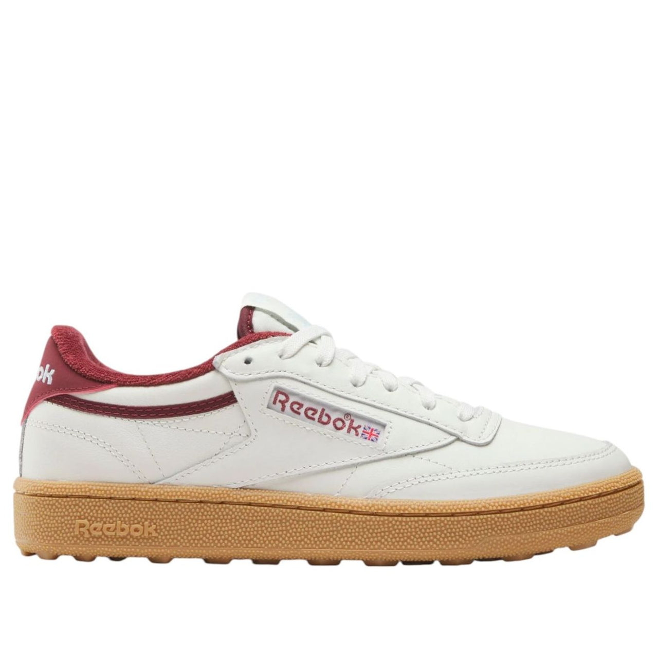 (WMNS) Reebok Club C Golf 'White Burgundy Gum' 100236007
