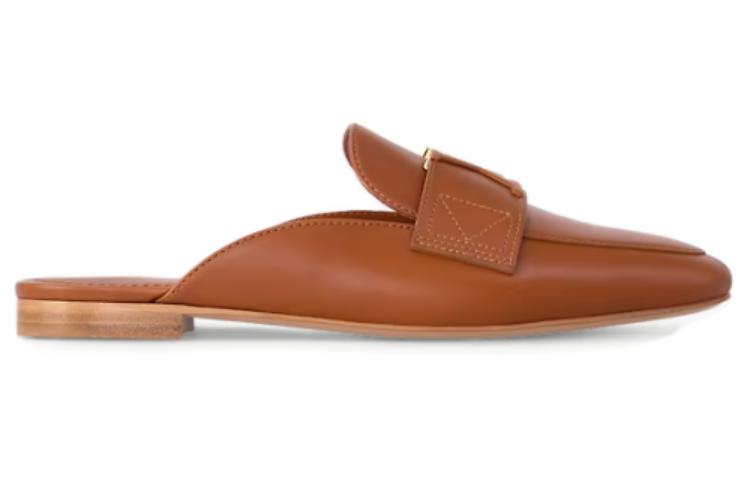 LOUIS VUITTON Capri Rubber Sole Quiet Wrap-toe Slippers Women's Brown