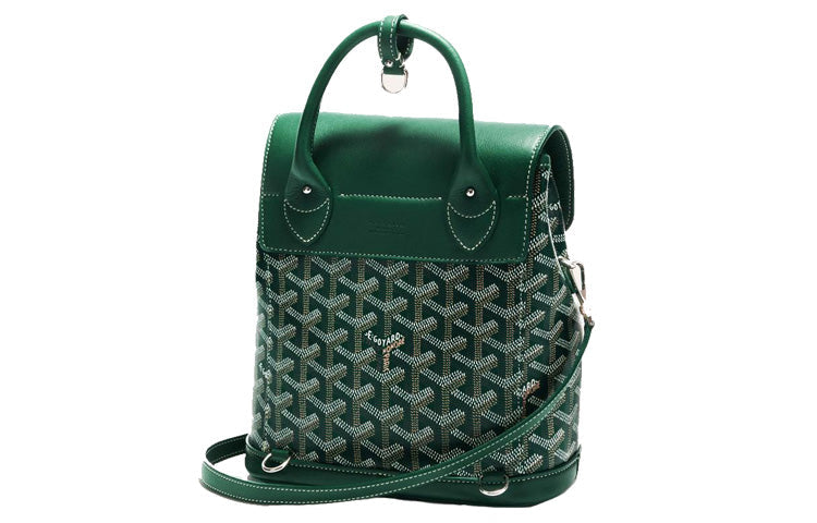 GOYARD Alpin Canvas With Leather One Shoulder Backpack Mini Women's Green