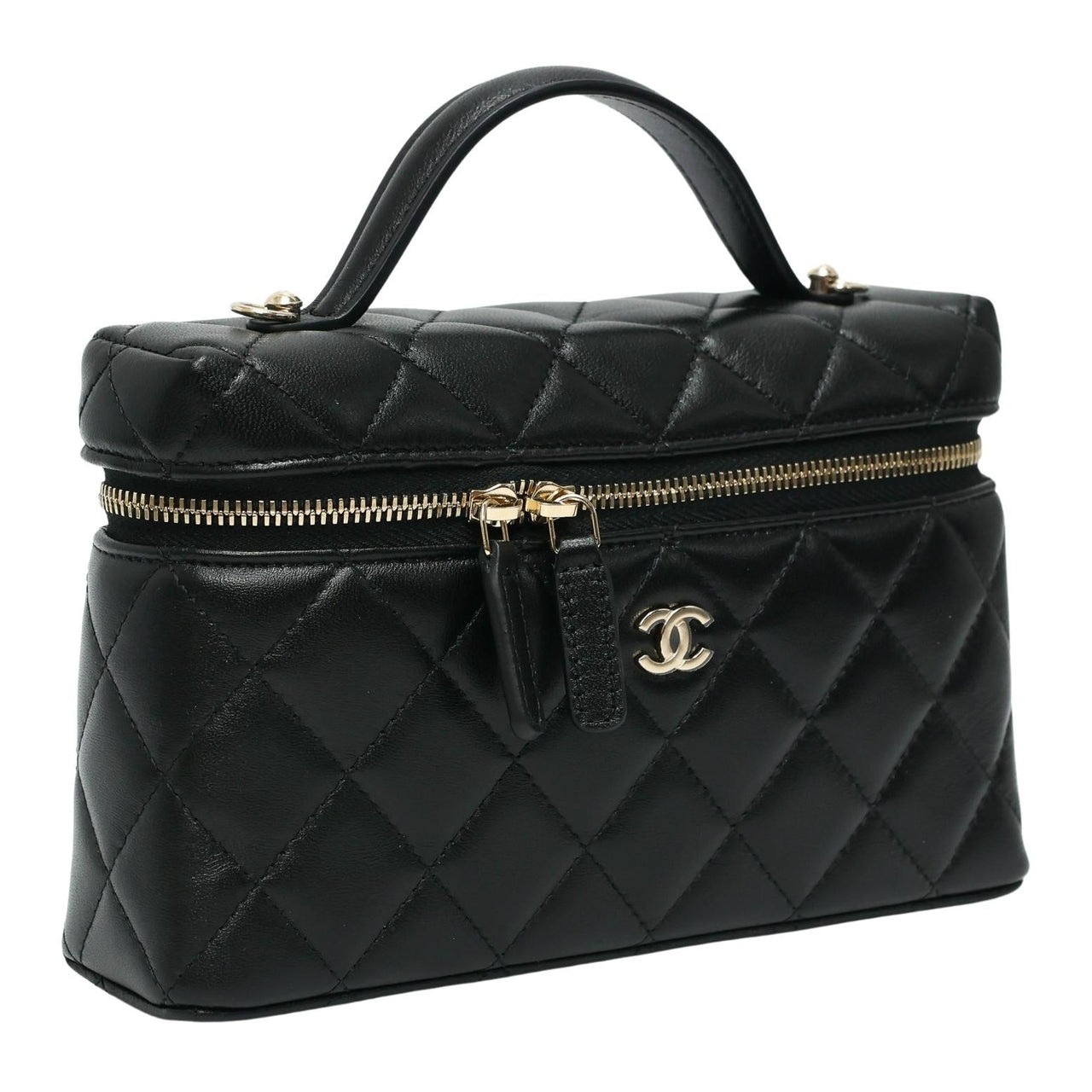 CHANEL Lambskin Shoulder Bag, Crossbody Bag, Handbag Women's Black
