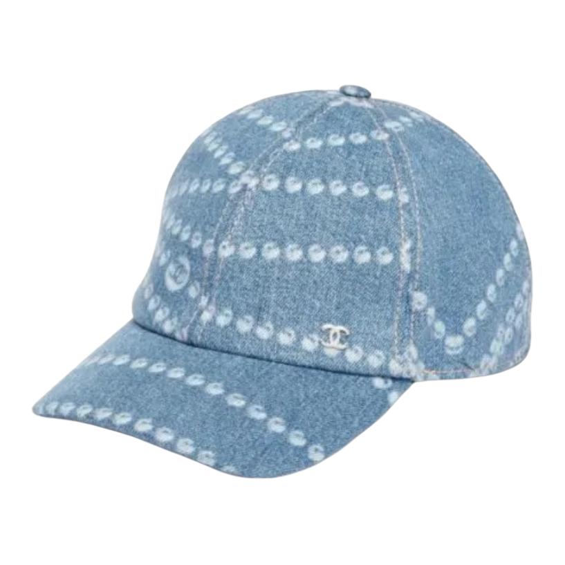 CHANEL Baseball Caps Unisex Blue