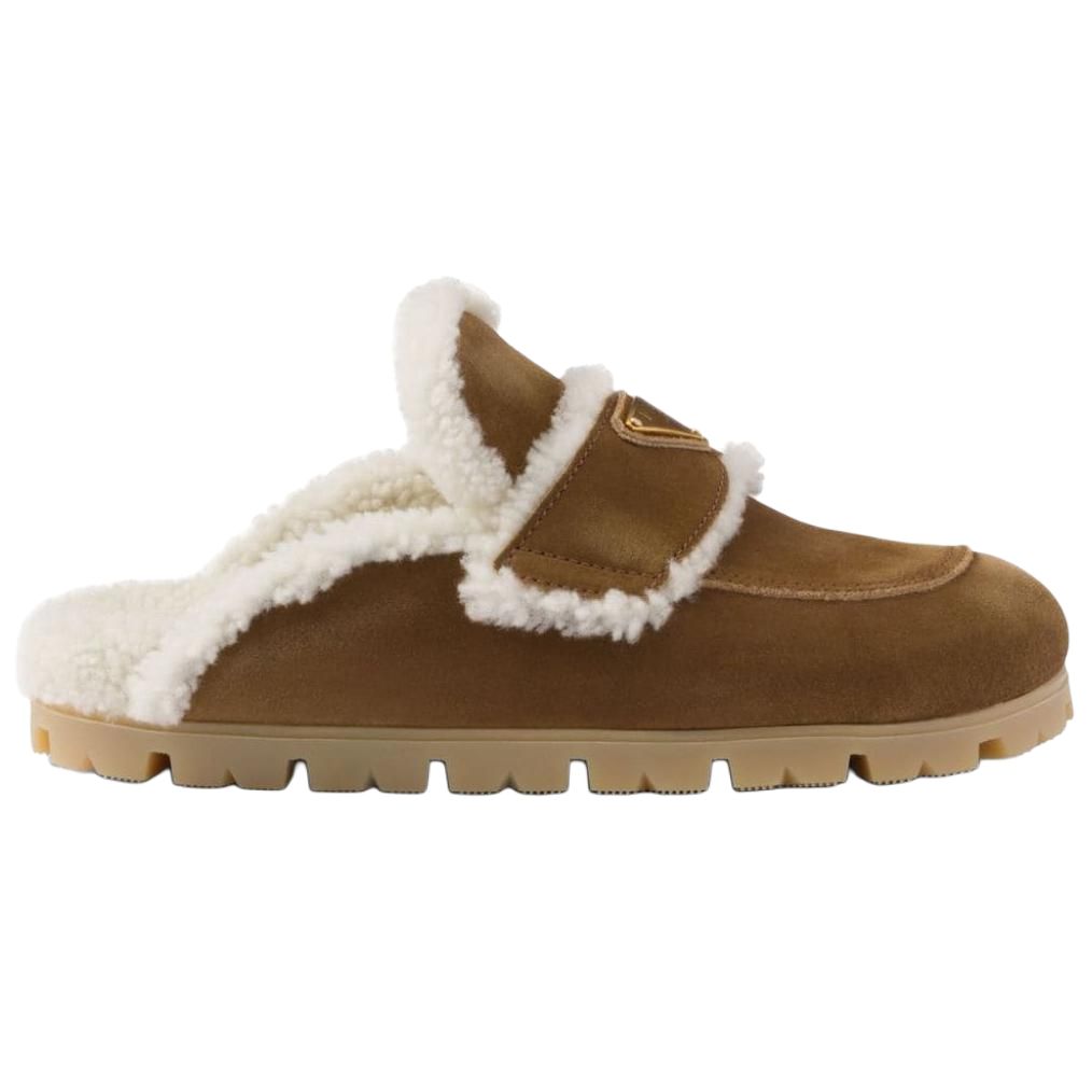 PRADA Closed Toe Slippers Women's Brown