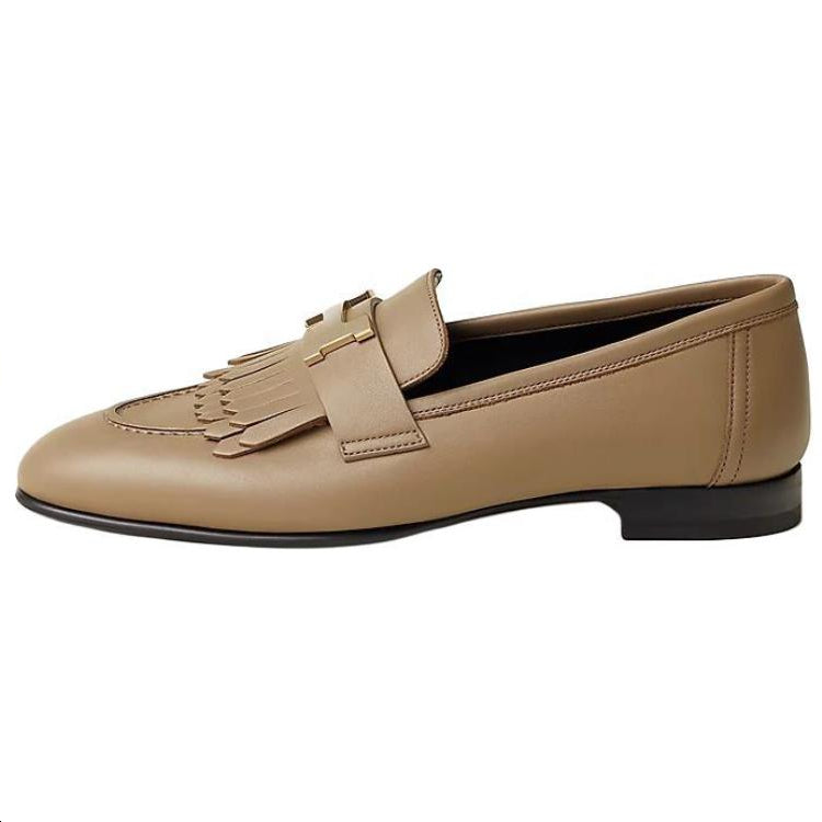 HERMES Royal Loafers Women's Beige