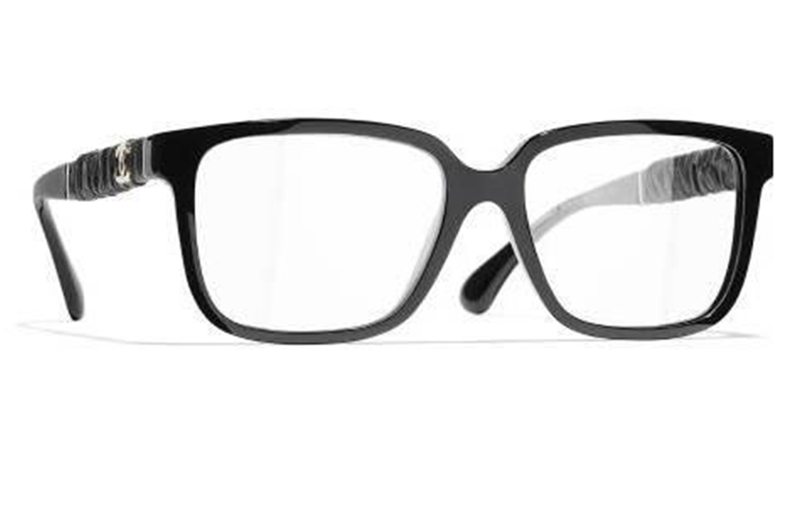 CHANEL Plate Frame Square Eyeglass Frames Women's