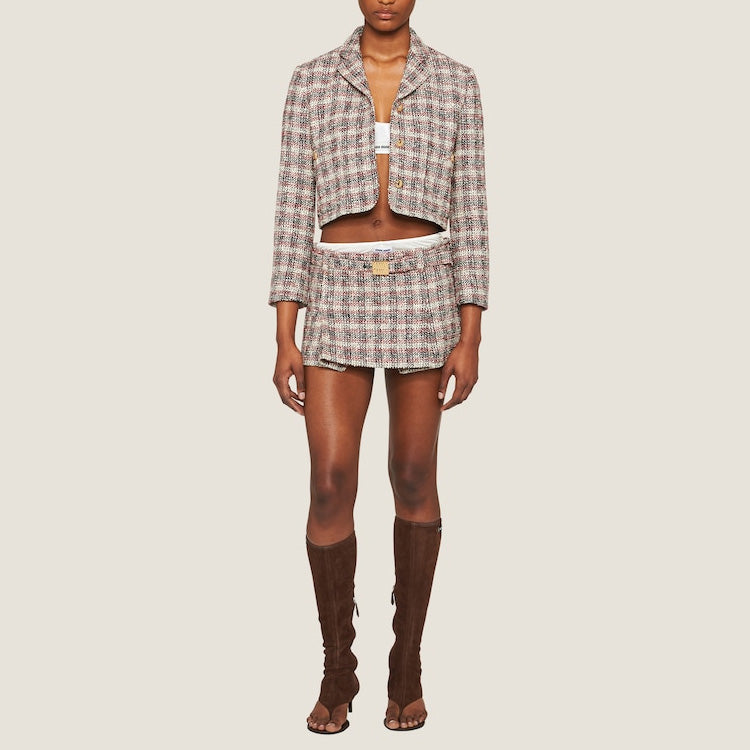 MIU MIU Cropped Coats Women's Multicolor