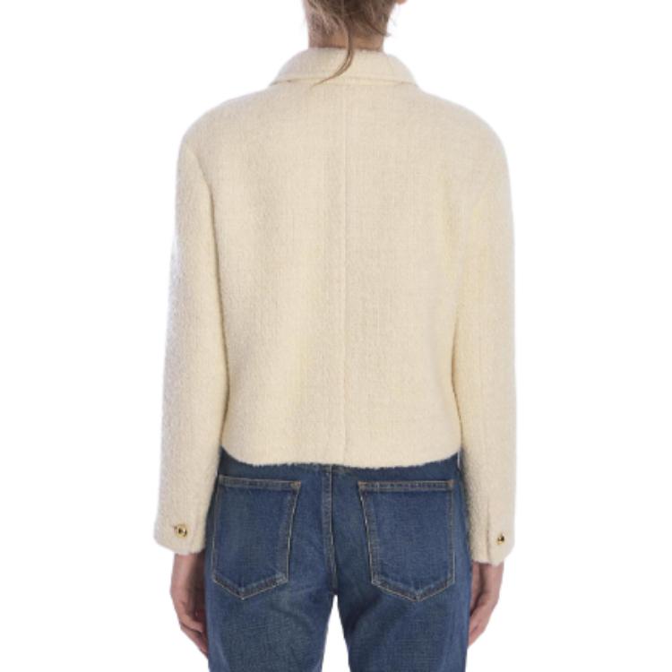 CELINE Chasseur Jacket In Mohair Wool Tweed