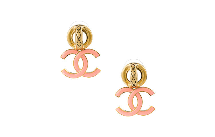 CHANEL Earrings Women's Pink