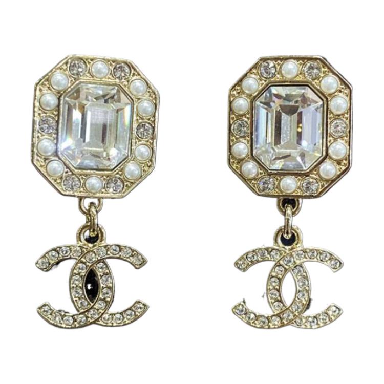 CHANEL Earrings Women's Gold